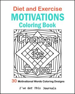 cover of new Diet and Exercise Motivations Coloring Book